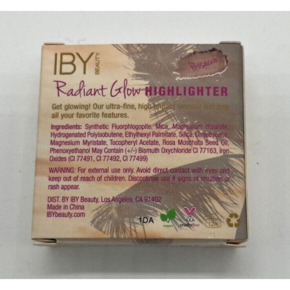 IBY Beauty Radiant Glow Highlighter PROSECCO Travel Size 0.1oz/ 3g Ea NIB - Picture 2 of 4